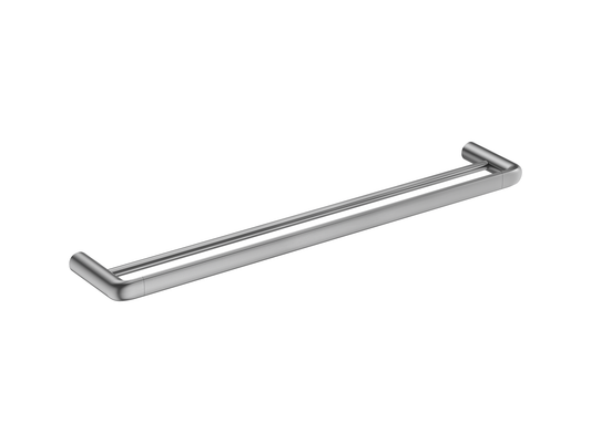 Lotus 600mm Double Towel Rail Brushed Nickel