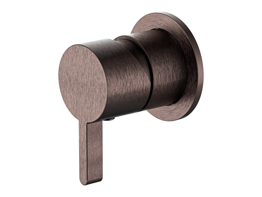 Lotus Wall Shower/Bath Mixer 60mm Plate Antique Copper