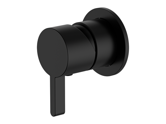 Lotus Wall Shower/Bath Mixer 60mm Plate Matte Black