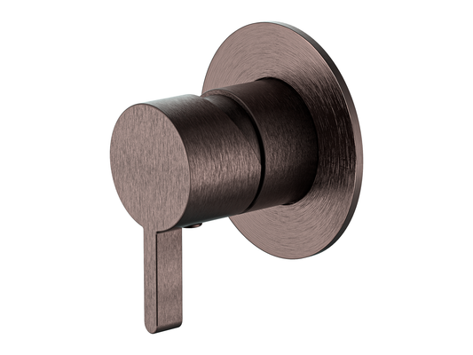 Lotus Wall Shower/Bath Mixer 80mm Plate Antique Copper
