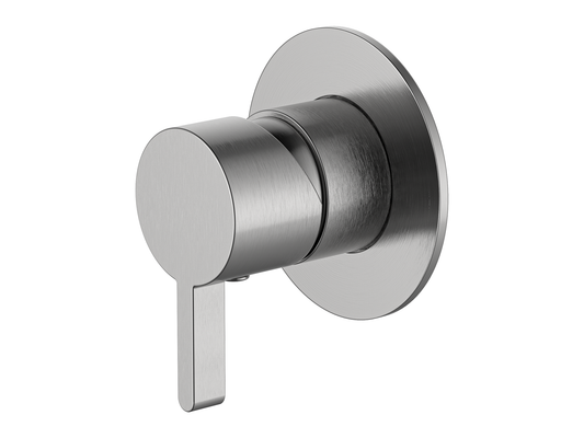 Lotus Wall Shower/Bath Mixer 80mm Plate Brushed Nickel