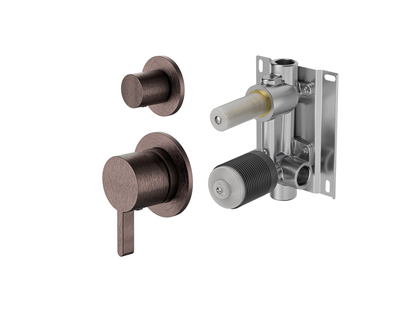 Lotus Wall Diverter Shower/Bath Mixer Separate Plates