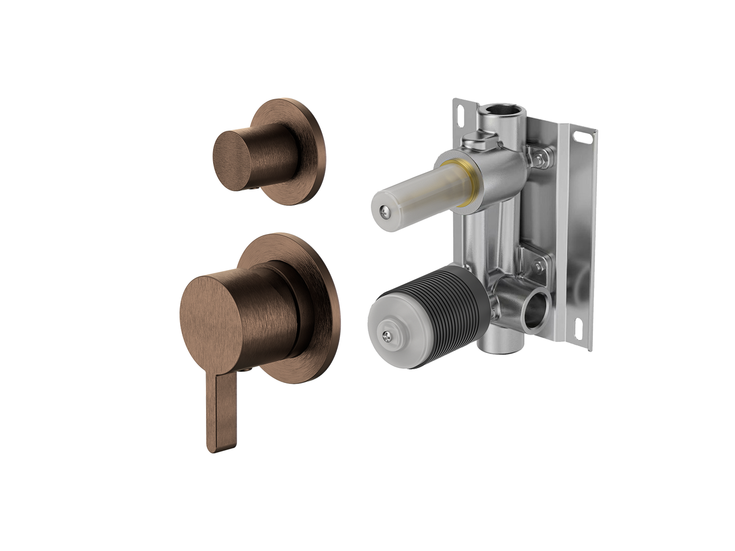 Lotus Wall Diverter Shower/Bath Mixer Separate Plates