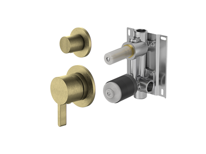Lotus Wall Diverter Shower/Bath Mixer Separate Plates