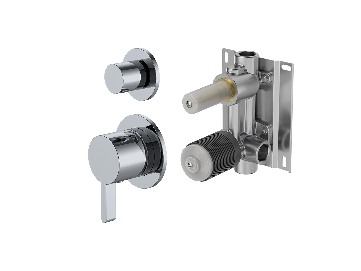 Lotus Wall Diverter Shower/Bath Mixer Separate Plates