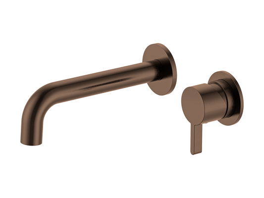 Lotus Wall Basin/Bath Mixer Brushed Copper