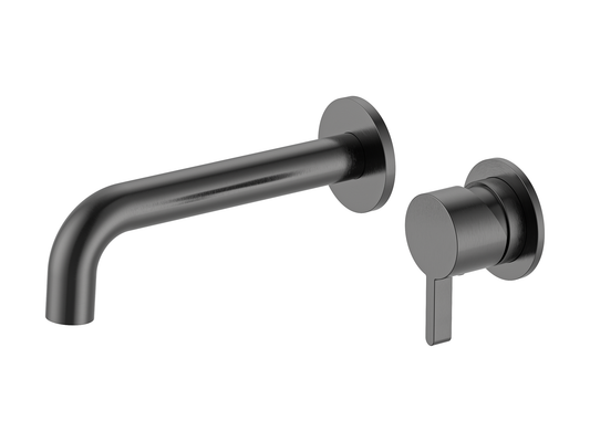 Lotus Wall Basin/Bath Mixer Gun Metal