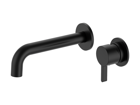 Lotus Wall Basin/Bath Mixer Matte Black