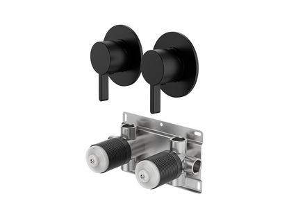 Lotus Twin Shower/Bath Mixer Separate Plates