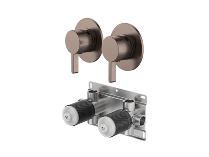 Lotus Twin Shower/Bath Mixer Separate Plates