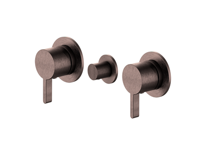 Lotus Twin Shower / Bath Mixer with Centre Diverter