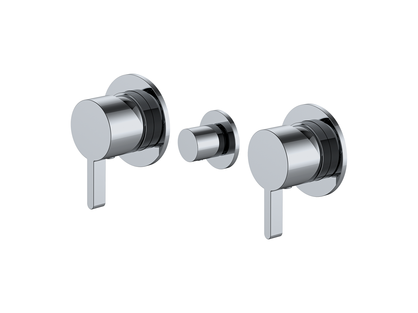 Lotus Twin Shower / Bath Mixer with Centre Diverter