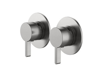 Lotus Twin Shower/Bath Mixer Separate Plates
