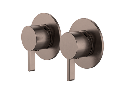 Lotus Twin Shower/Bath Mixer Separate Plates