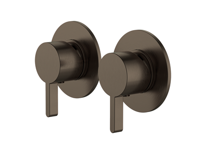 Lotus Twin Shower/Bath Mixer Separate Plates