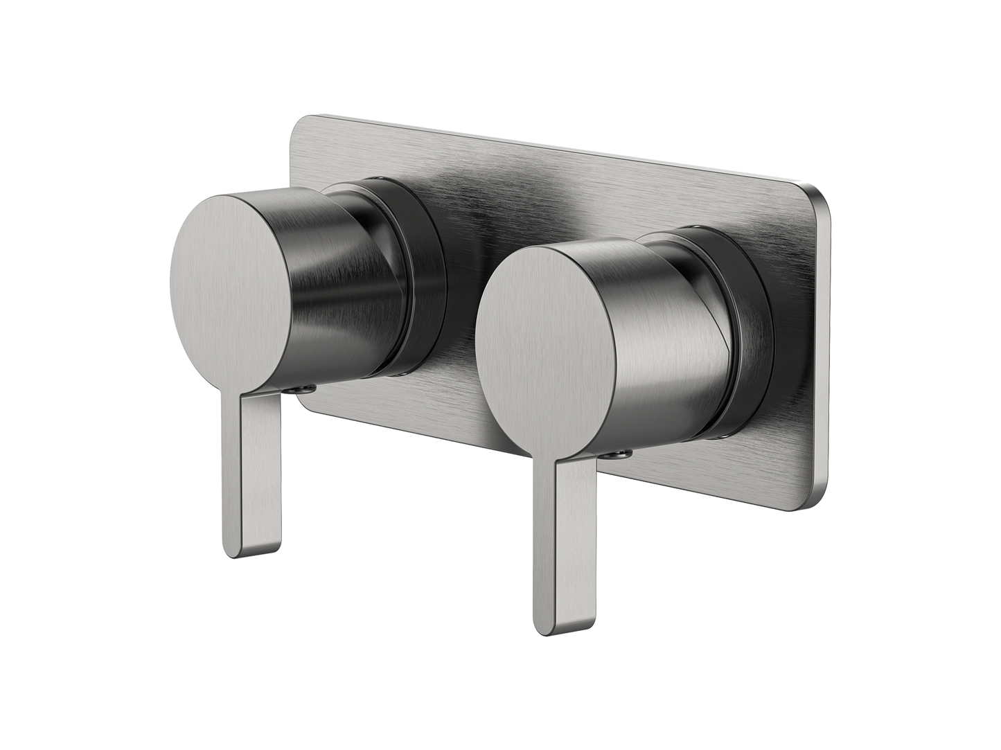 Lotus Twin Shower/Bath Mixer Square Plate