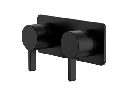 Lotus Twin Shower/Bath Mixer Square Plate