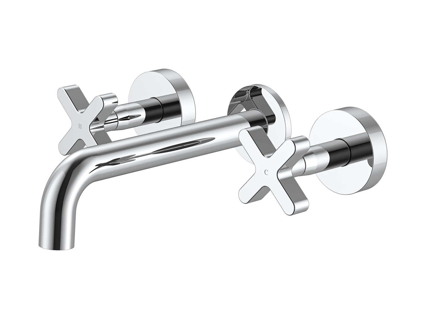 Lotus Basin/Bath Set Chrome