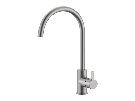 Lotus Gooseneck Sink Mixer Brushed Nickel