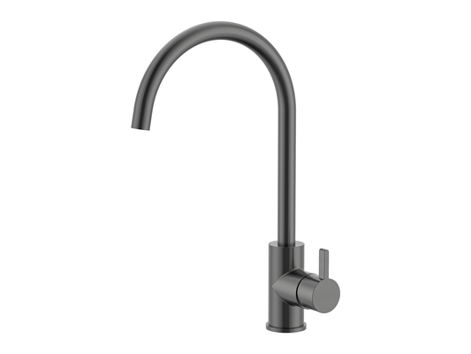 Lotus Gooseneck Sink Mixer Gun Metal