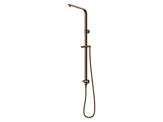 Lotus Twin Shower Brushed Copper (No Overhead or Hand Held Shower)