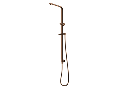 Lotus Twin Shower Brushed Copper (No Overhead or Hand Held Shower)