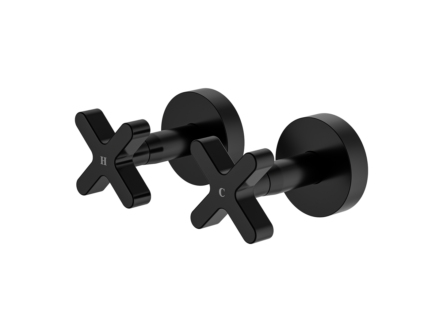 Lotus 1/4 Turn Wall Top Assemblies Matte Black