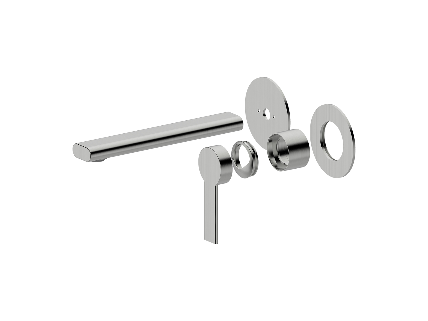 Lilly Pilly Wall Basin/Bath Mixer Brushed Nickel