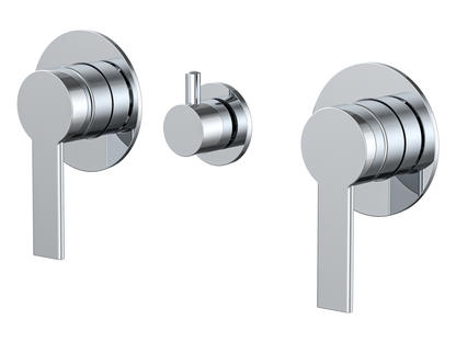 Lilly Pilly Twin Shower / Bath Mixer with Centre Diverter Chrome