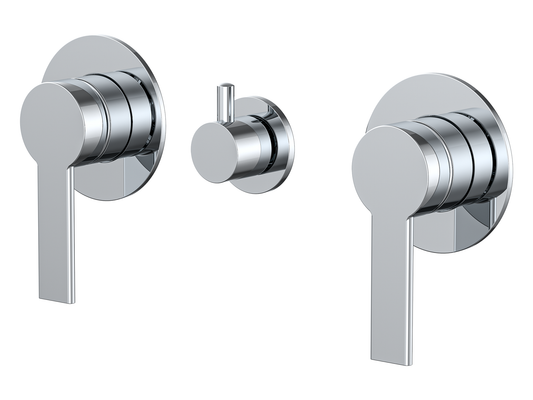 Lilly Pilly Twin Shower / Bath Mixer with Centre Diverter Chrome