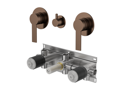 Lilly Pilly Twin Shower / Bath Mixer with Centre Diverter