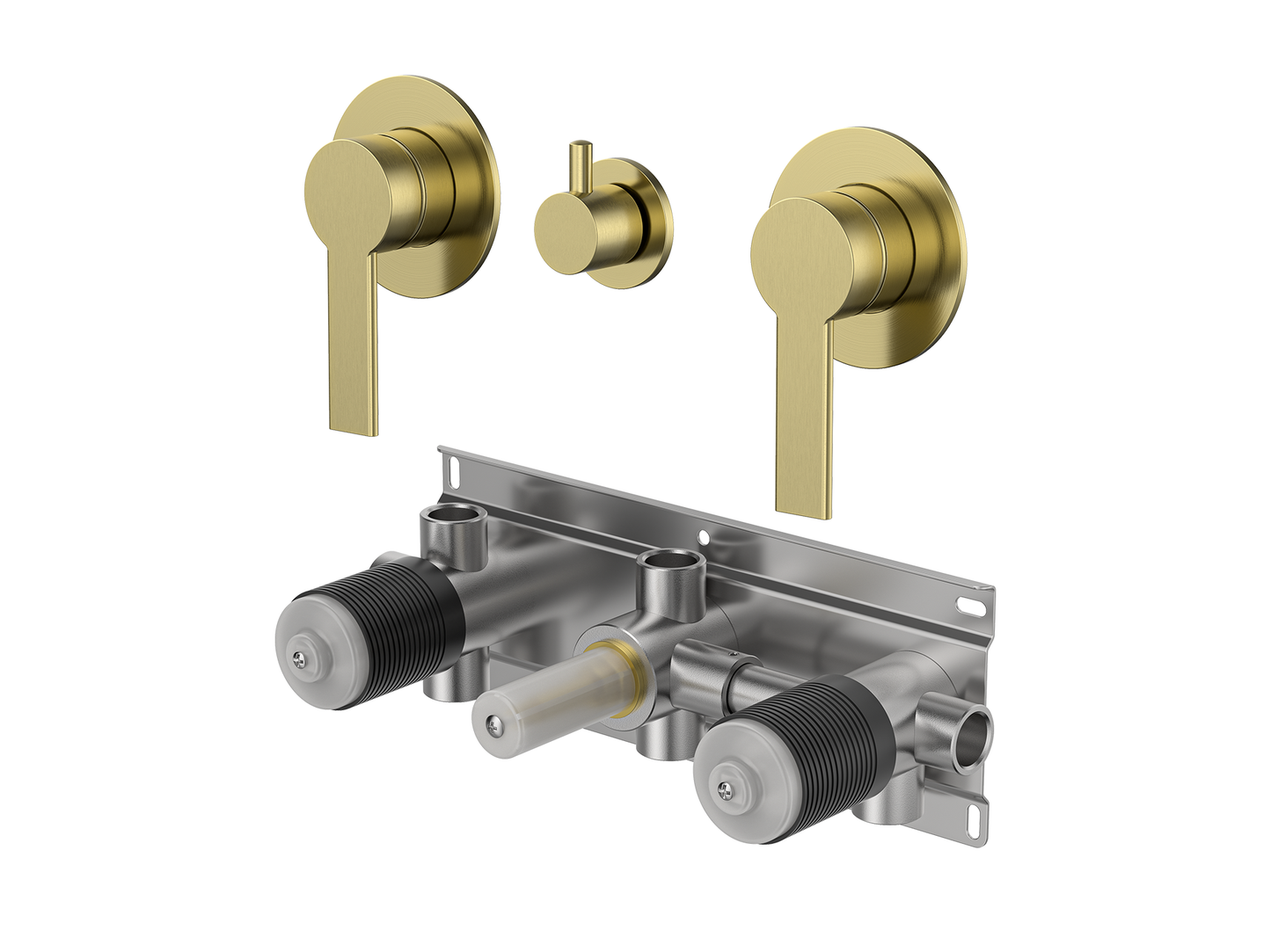 Lilly Pilly Twin Shower / Bath Mixer with Centre Diverter