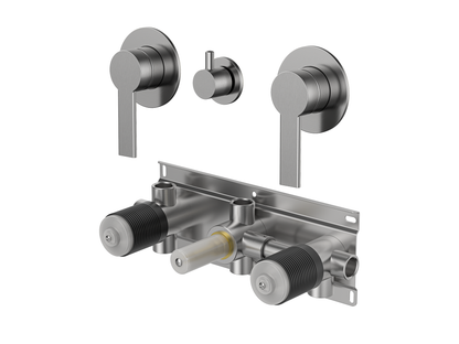 Lilly Pilly Twin Shower / Bath Mixer with Centre Diverter