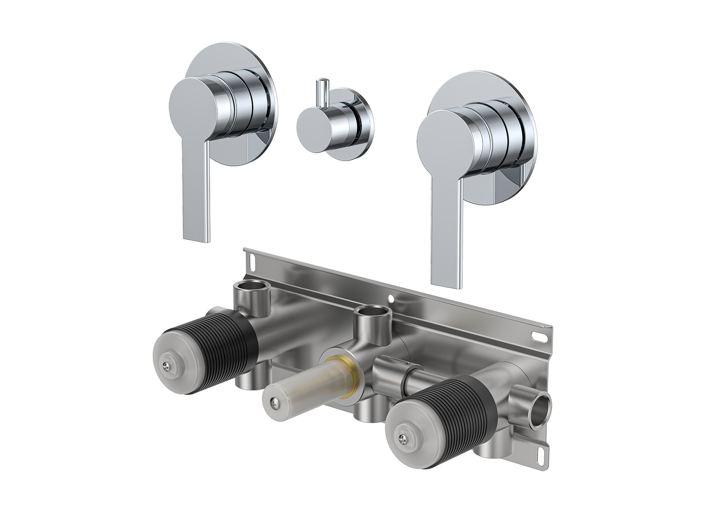 Lilly Pilly Twin Shower / Bath Mixer with Centre Diverter