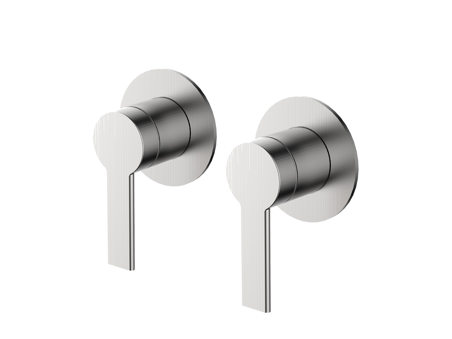 Lilly Pilly Twin Shower/Bath Mixer Separate Plates Brushed Nickel