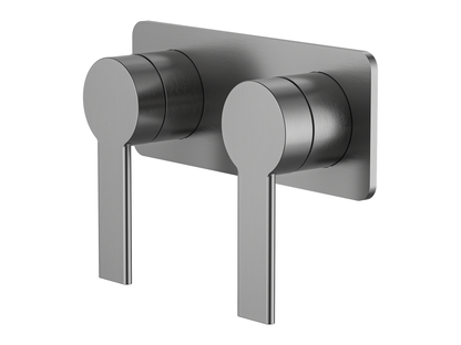 Lilly Pilly Twin Shower/Bath Mixer Trim Kit Only Square Plate