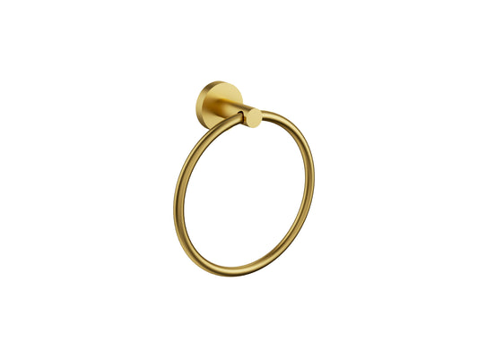 Maple Towel Ring Brushed Gold