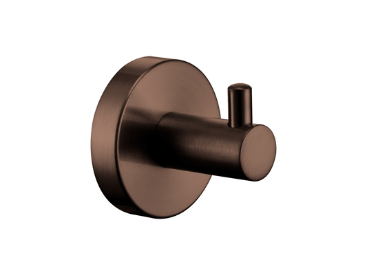 Maple Single Robe Hook Brushed Copper