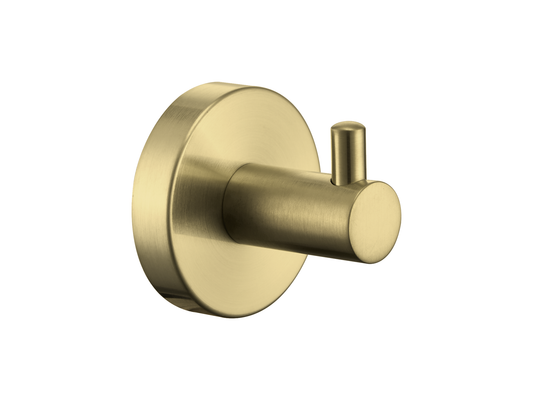 Maple Single Robe Hook Brushed Gold