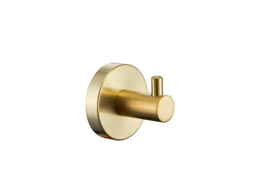 Maple Single Robe Hook Brushed Gold