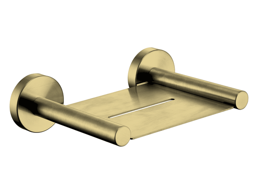 Maple Metal Soap Dish Brushed Gold