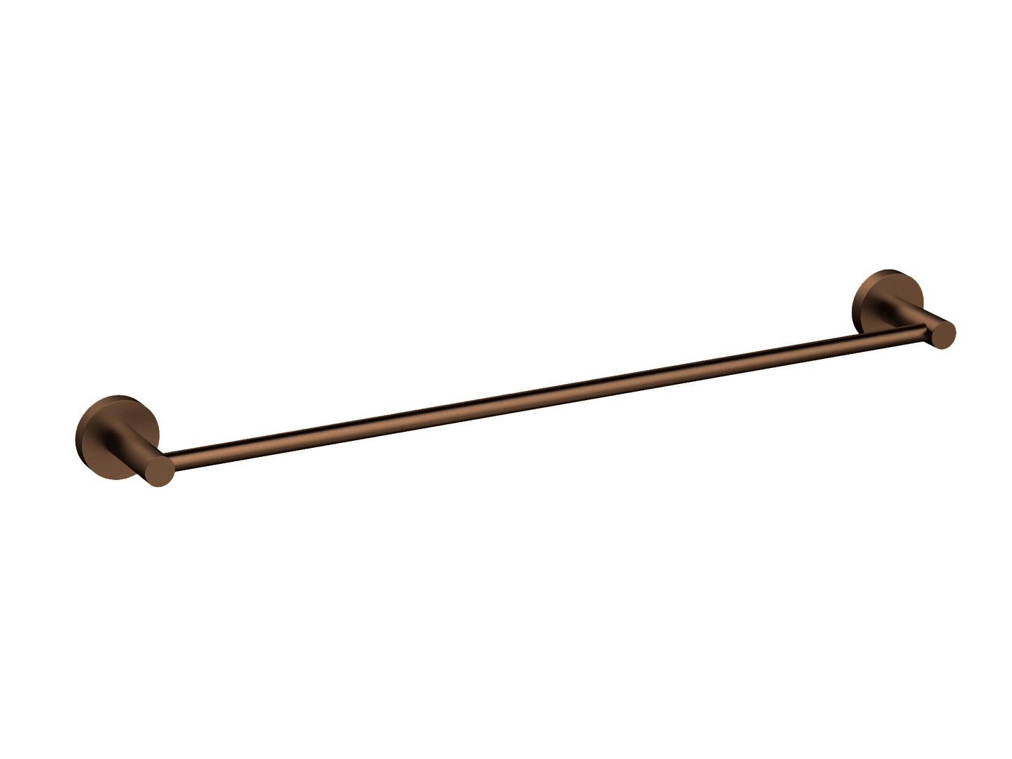 Maple 600mm Single Towel Rail Brushed Copper