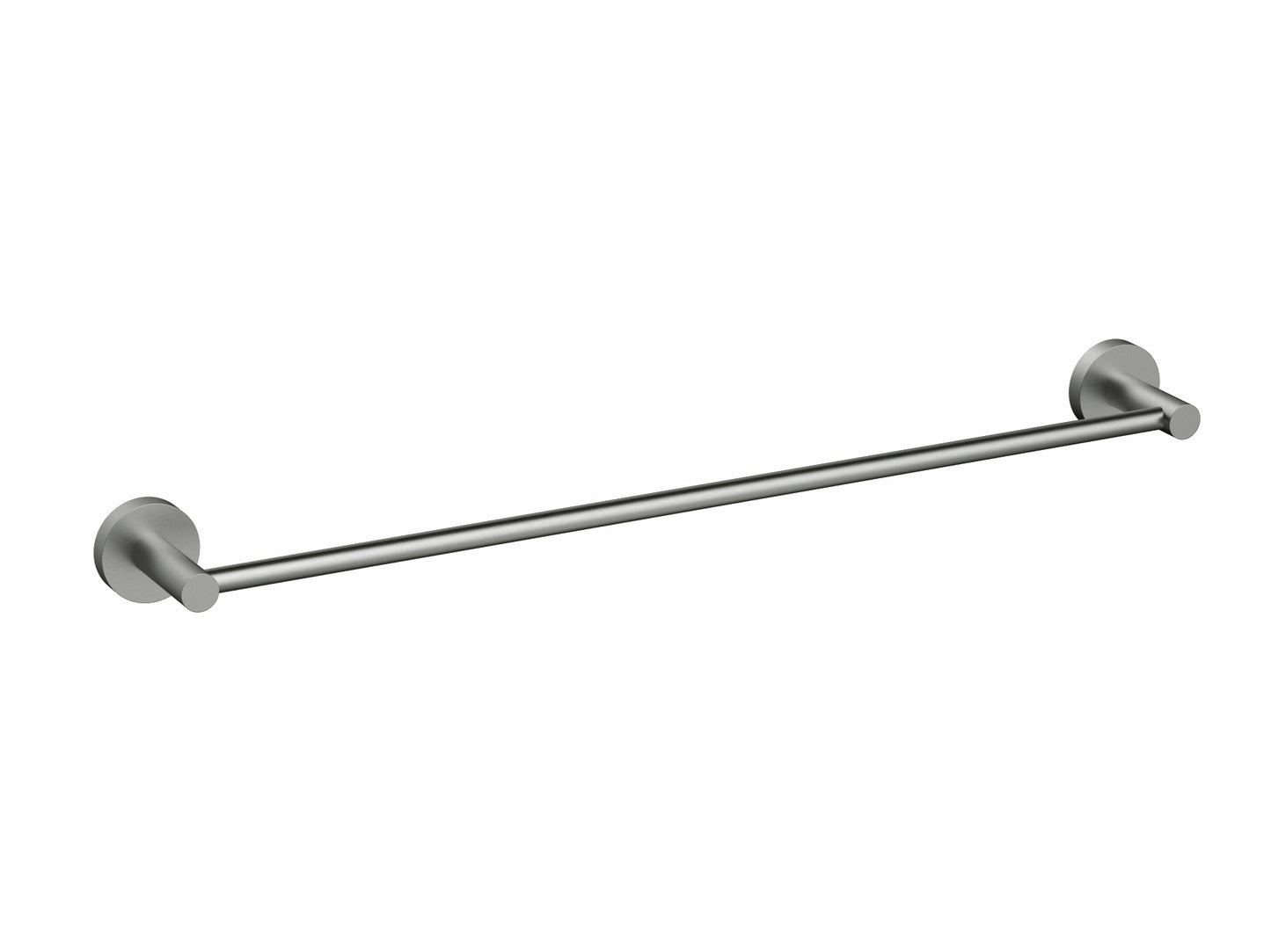 Maple 600mm Single Towel Rail Brushed Nickel