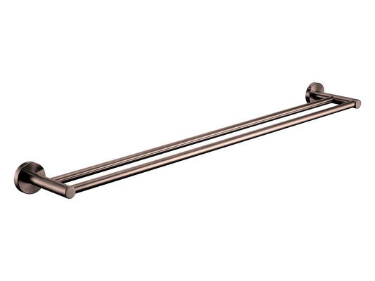 Maple 600mm Double Towel Rail Antique Copper