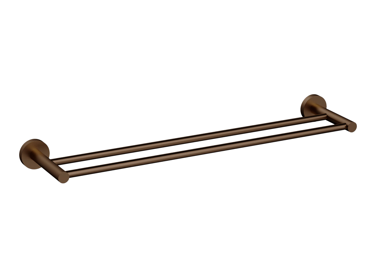 Maple 750mm Double Towel Rail Brushed Copper