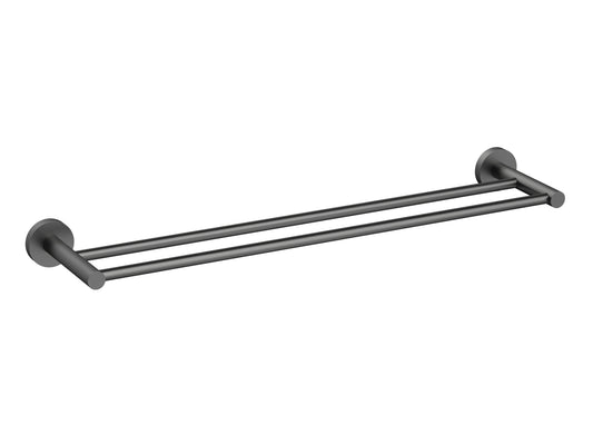 Maple 600mm Double Towel Rail Gun Metal