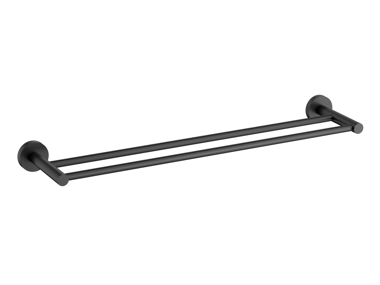 Maple 600mm Double Towel Rail Matte Black