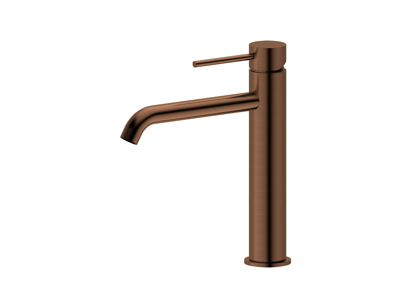 Maple Mid Tall Basin Mixer Brushed Copper