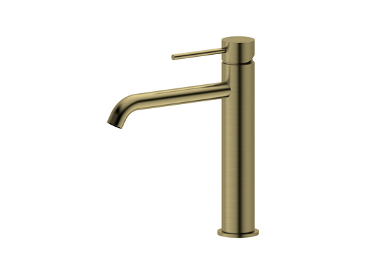 Maple Mid Tall Basin Mixer Brushed Gold