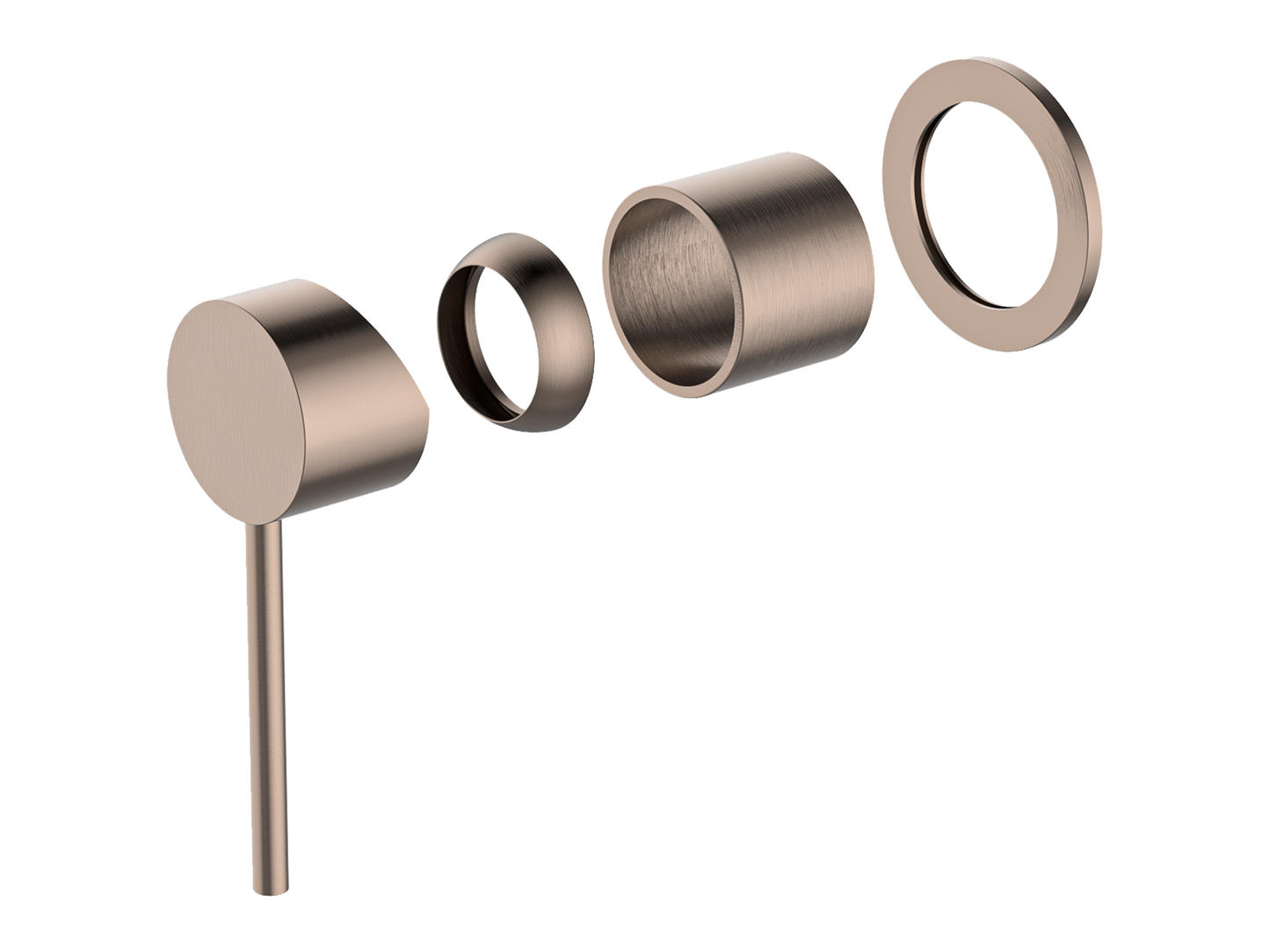 Maple Wall Shower/Bath Mixer Rosé